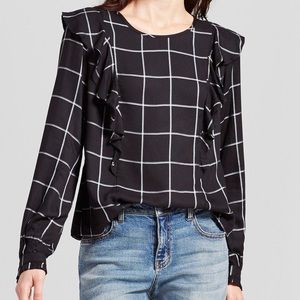 A New Day black plaid top